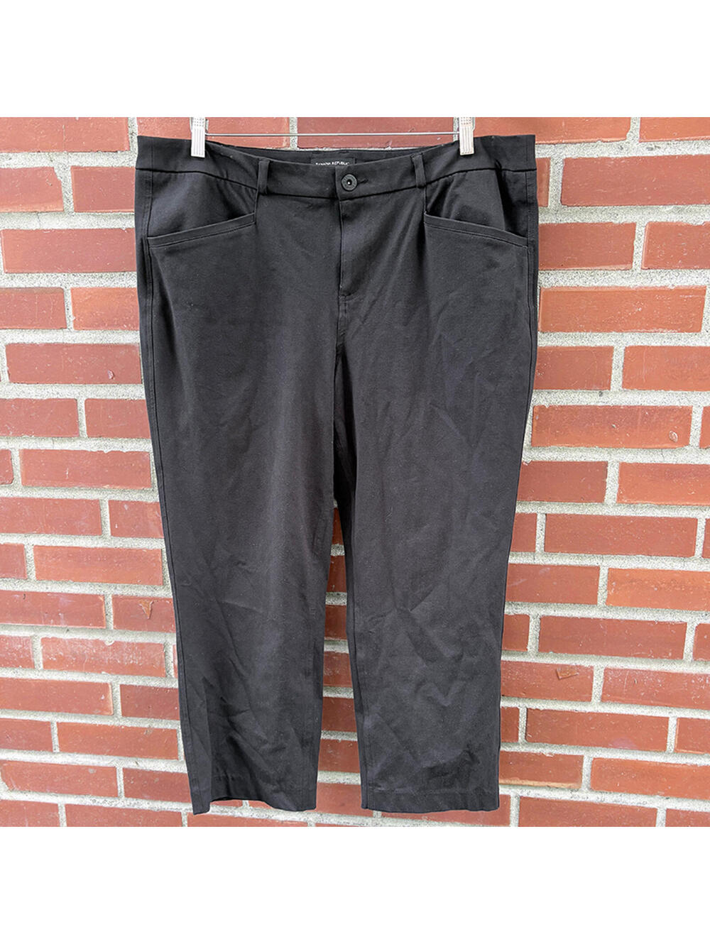 Banana Republic Black Straight-Leg Pants Size 16